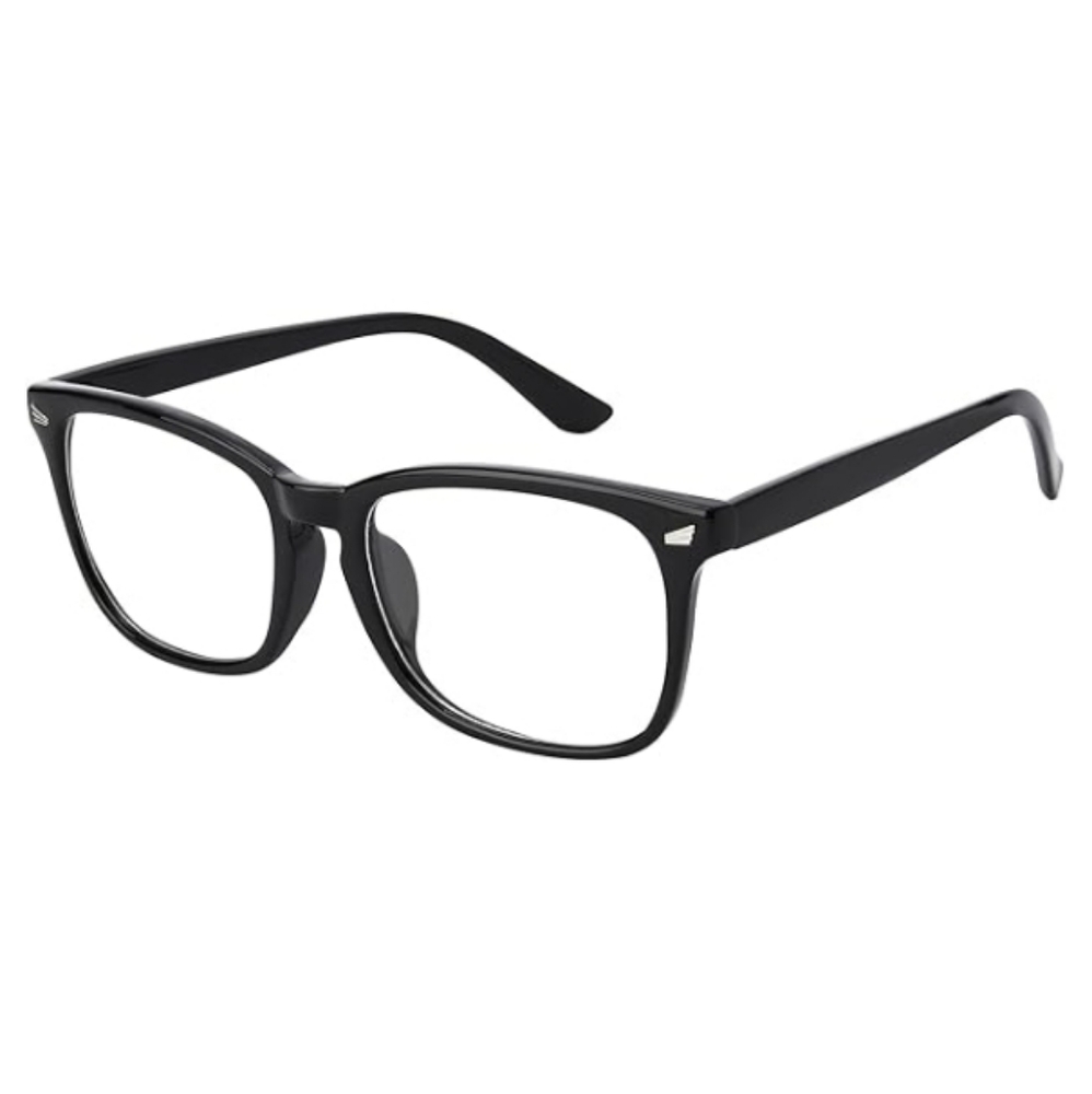 Non Prescription Glasses Square Clear Lens Eyeglasses Black